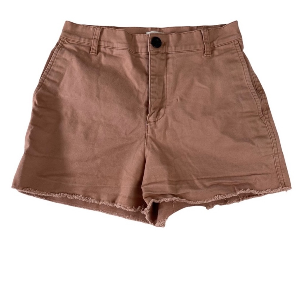 Madewell Women’s Denim Shorts  Size 24 mid Waisted Ripped Cut Off Dirty Pink.